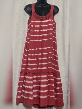 NEW DIRECTIONS Womens Striped Sleeveless 100% Cotton Dress Size M